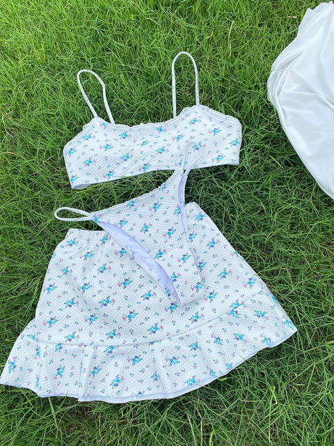 Women Floral Swimsuit Summer Bikini Set