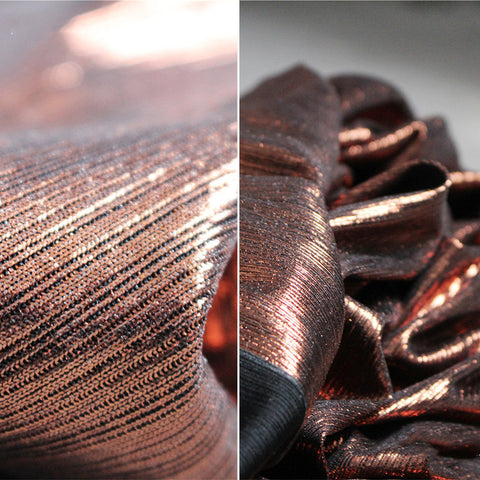 Caramel Color Brushed Stretch Texture Fabric Glitter Prop Decoration