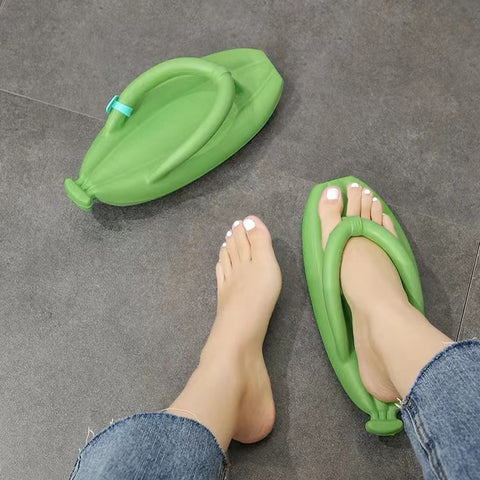 Cute Banana Shoes Soft Flip Flops Slippers Summer Beach Shoes