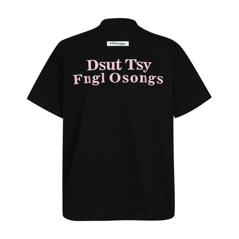 Fashion Hand-painted Art Letter Short Sleeve Men