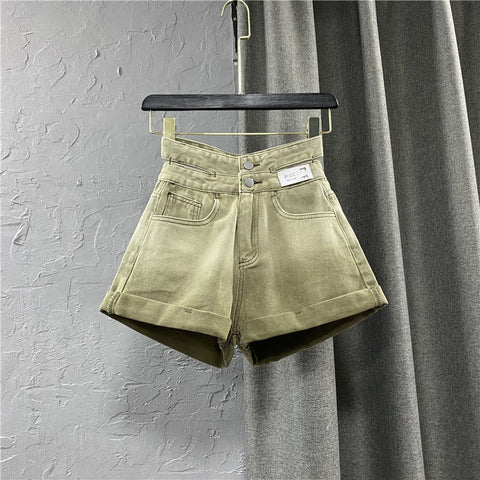 Women's Gradient Wide Leg Denim Shorts
