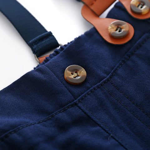 Boys' Romper Suit Top And Overalls Trousers