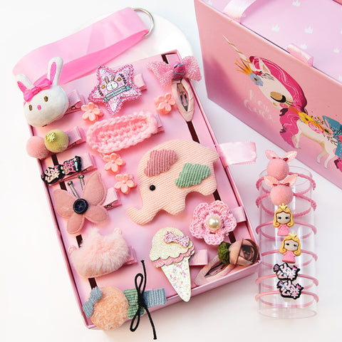 24-piece Children's Day Gift Children's Hairpin Headdress Girls Baby Hair Clip Cute Princess Hair Accessories Set