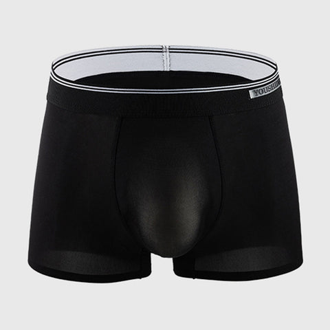 Ice Silk 3D Punching Die Thin Cool Breathable Traceless Solid Color Boxers Antibacterial Inner Stickers Boxer Briefs