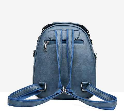Women's Simple And Lightweight Waterproof Pu Fashion Backpack