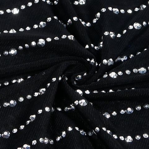 Diamond-encrusted Chest Strap Two-piece Set Two-color Nightclub Uniforms