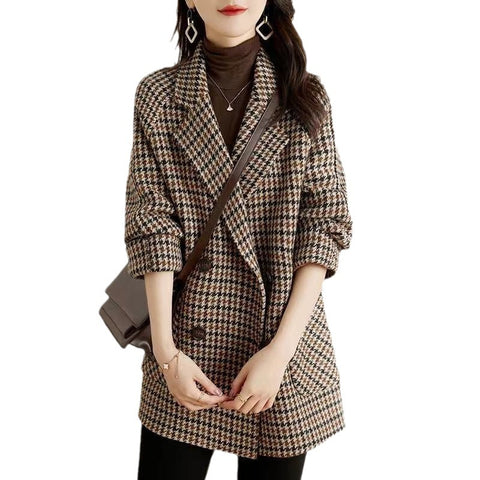 Suit Collar Woolen Coat Women's Loose Woolen Coat