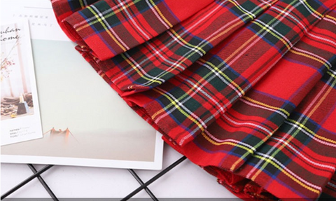 Student High-waisted Anti-glare Skirt With Pleated
