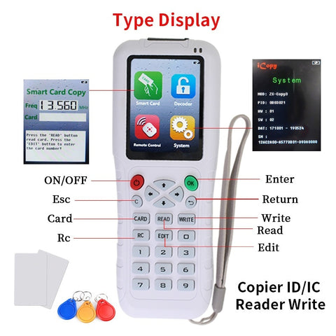 Copy RFID Copier NFC IC ID Reader Writer Function Card