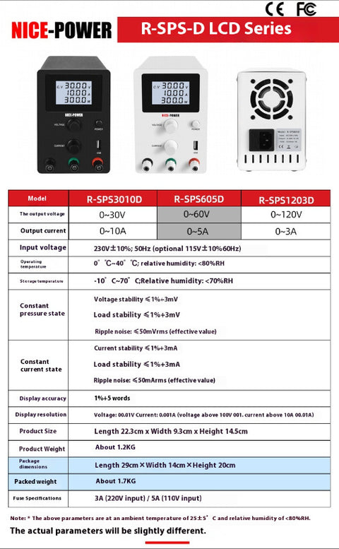 Digital Display Adjustable DC Stabilized Power Supply High Precision LCD Screen Power Supply With USB Jack
