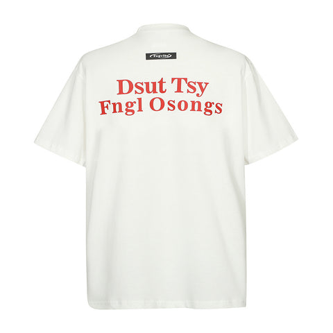 Fashion Hand-painted Art Letter Short Sleeve Men