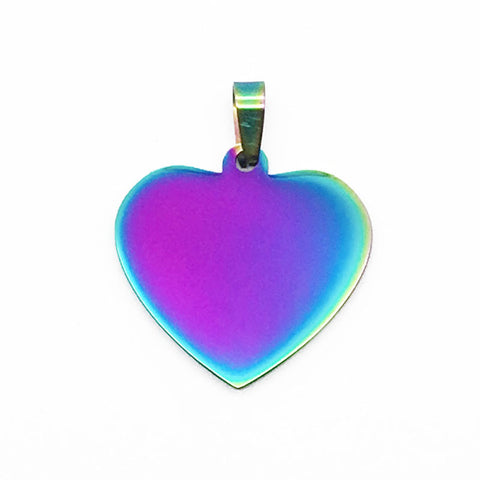 Stainless Steel Dog Tag Titanium Steel Love Glossy Tag Necklace