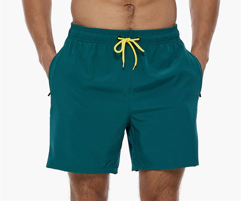 Men's Casual Solid Color Quarter Beach Pants