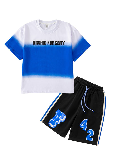 Zhongda Children's Western Style Boy Casual Two-piece Trendy Set