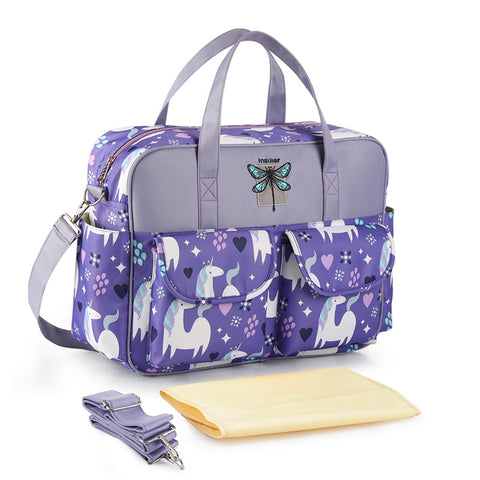 Waterproof Nylon Printed One-Shoulder Mother Bag Messenger Handbag