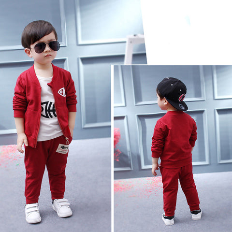 Three-piece baby and children long sleeve
