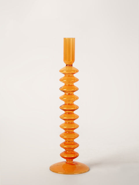 Nordic Home Colored Retro Glass Candle Holders
