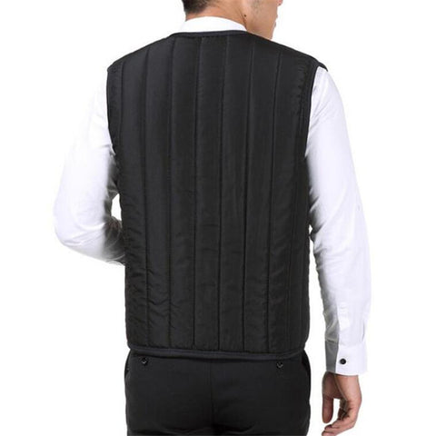 Middle-aged And Elderly Solid Color Slim Waistcoat