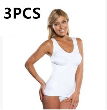 Women's seamless plastic tops Yoga abdomen sports vests with bras