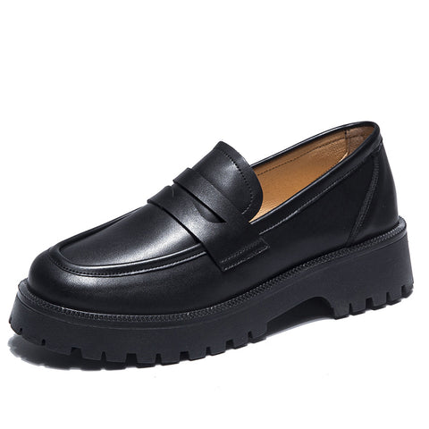 Spring New Style Thick-Soled Trend College Style Casual Loafers Single Shoes Women'S Trend