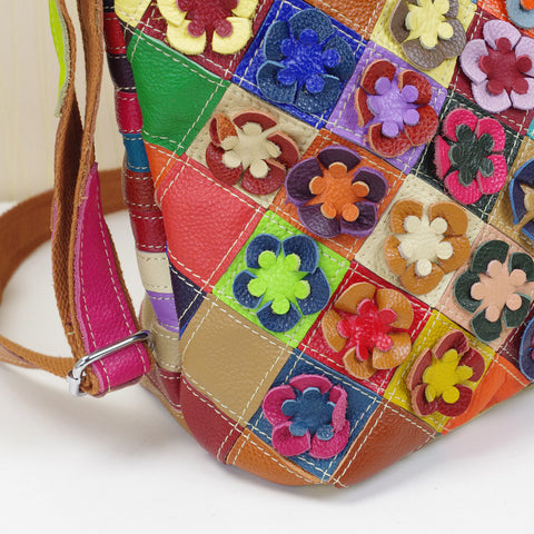 The New Leather Bag Fashion Personality Handmade Top Layer Cowhide Hit Color One-Shoulder Messenger Bag Female Bag