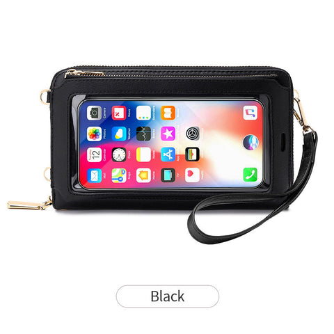 Touch Screen Mobile Phone Bag Female RFID Anti-theft Brush