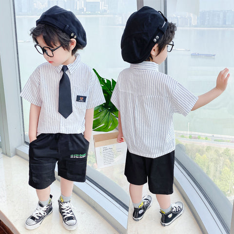 Two-piece Cotton Shirt Performance Clothing Trendy Children's Wear
