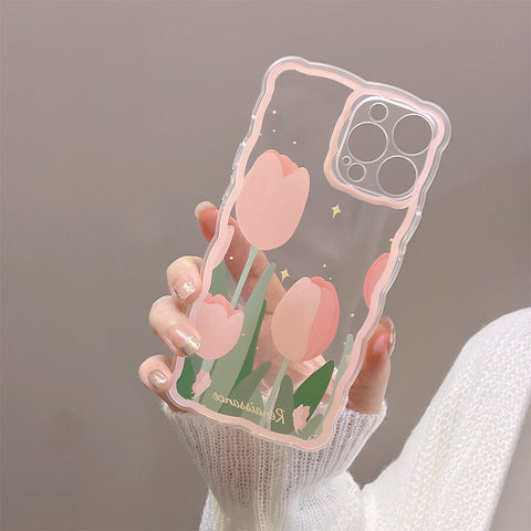Tulip For Phone Case Silicone Transparent Protective Cover In Stock