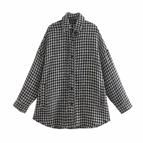 Women's European And American Style Textured Loose Shirt Jacket Skirt