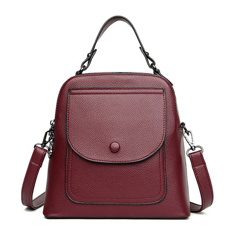 Vintage Leather Women's Fashion Multipurpose Backpack