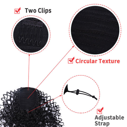 Women's Faux Ponytail Short Wig Head Cover