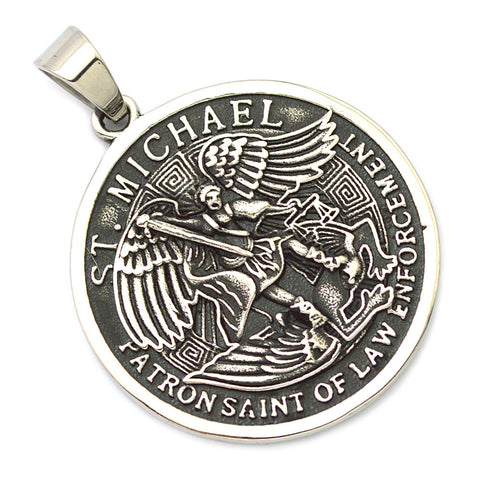 Titanium steel round tag pendant