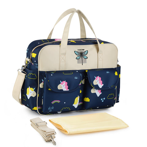 Waterproof Nylon Printed One-Shoulder Mother Bag Messenger Handbag