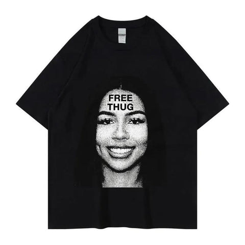 Women's Retro Short Sleeve Top Hip Hop T-shirt
