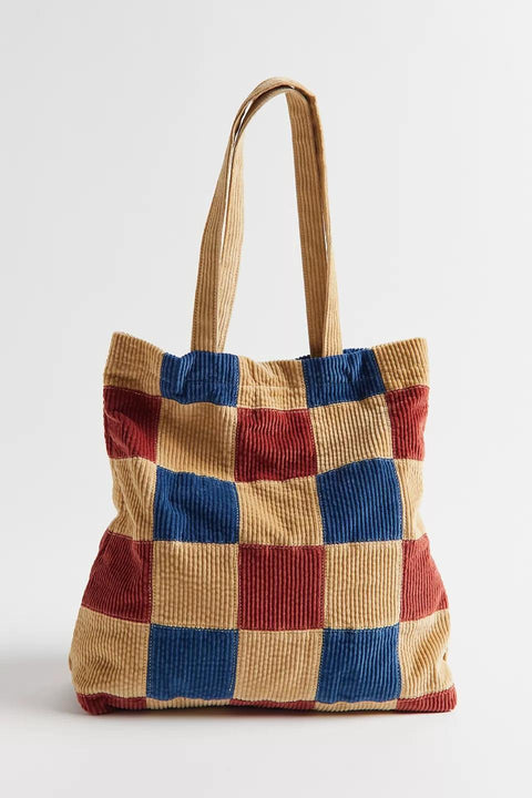 Women's New Corduroy Block Shoulder Bag