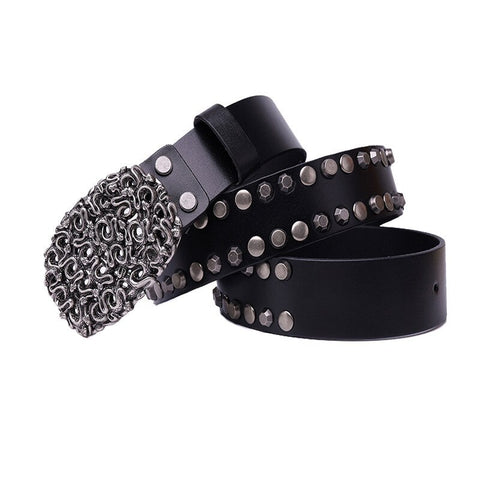 Top Layer Cowhide Trend Rivet Men's Belt
