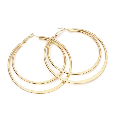 European And American New Metal Exaggerated Earring Geometry