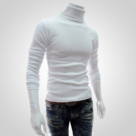 High neck long sleeve sweater