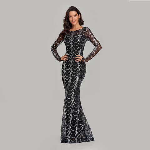 Summer And Autumn New Slim Banquet Fishtail Skirt Elegant Party