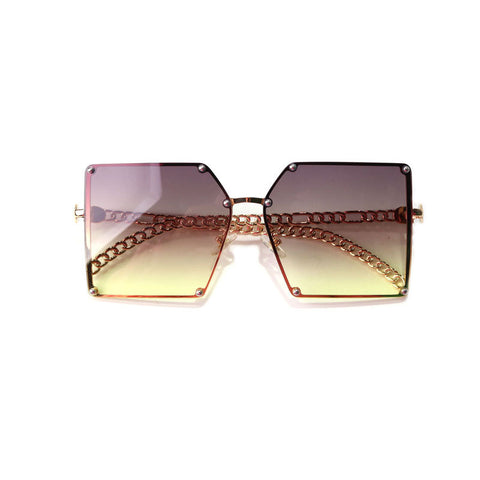 Ultraviolet-Proof Square Retro Sunglasses Glasses