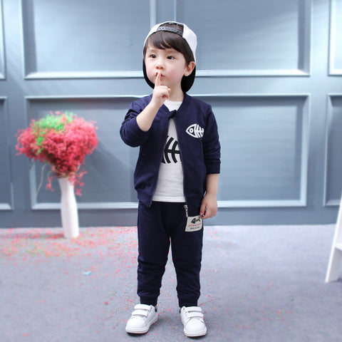 Three-piece baby and children long sleeve