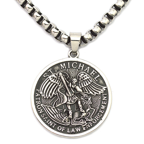 Titanium steel round tag pendant