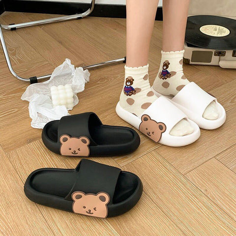 Thick-soled Bathroom Indoor Couple Home Slippers