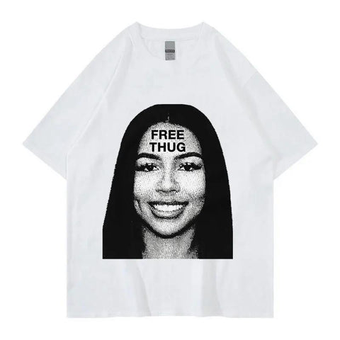 Women's Retro Short Sleeve Top Hip Hop T-shirt