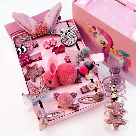 24-piece Children's Day Gift Children's Hairpin Headdress Girls Baby Hair Clip Cute Princess Hair Accessories Set