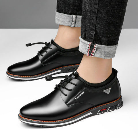 Trendy Men's Casual British Low-top Leather Shoes