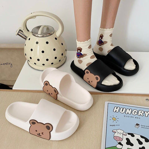 Thick-soled Bathroom Indoor Couple Home Slippers