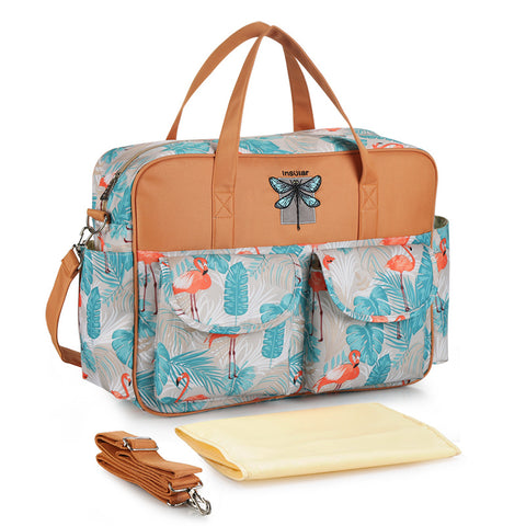 Waterproof Nylon Printed One-Shoulder Mother Bag Messenger Handbag