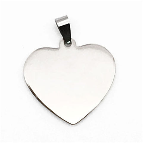 Stainless Steel Dog Tag Titanium Steel Love Glossy Tag Necklace