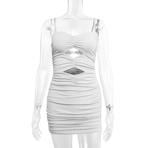White Suspender Skirt Design Is Small And Tight